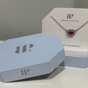 Elegant Silver Necklace with Pink Sapphire by BP